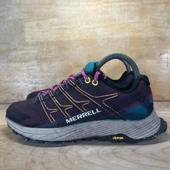 Merrell Moab Flight Womens Sz 6.5 Trail Running Shoes Sneakers Burgundy JO67726