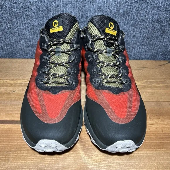 Merrell Moab Speed Low Men's Size 13 Vibram Trail Running Shoes Black Red