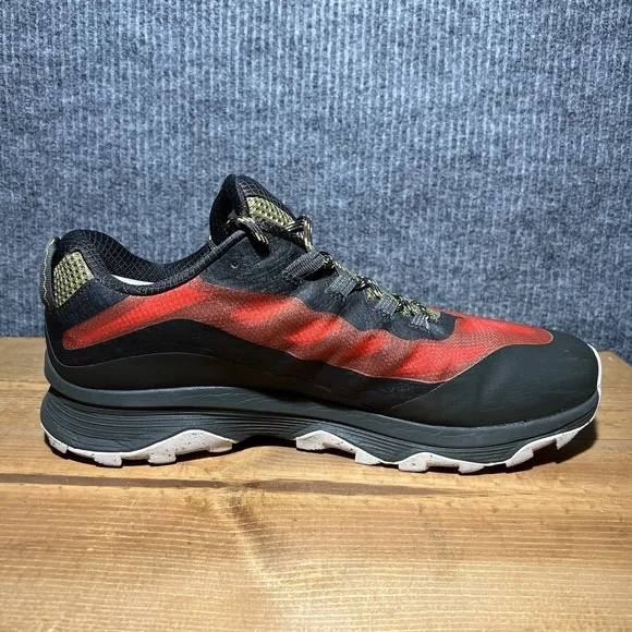 Merrell Moab Speed Low Men's Size 13 Vibram Trail Running Shoes Black Red