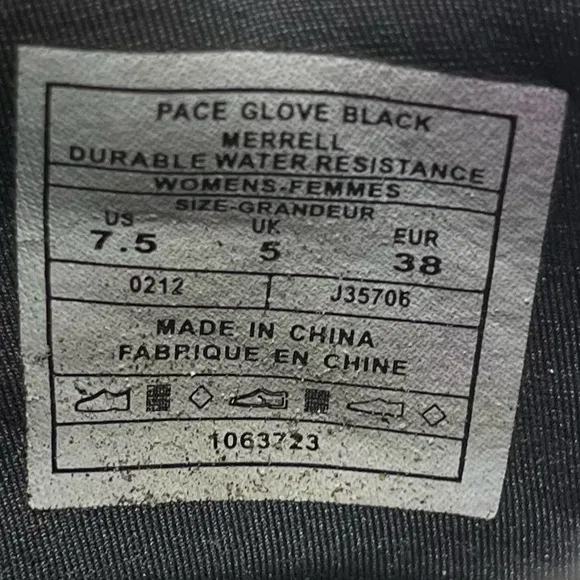 Merrell Pace Glove Barefoot Running Shoes Black Womens Size 7.5‎