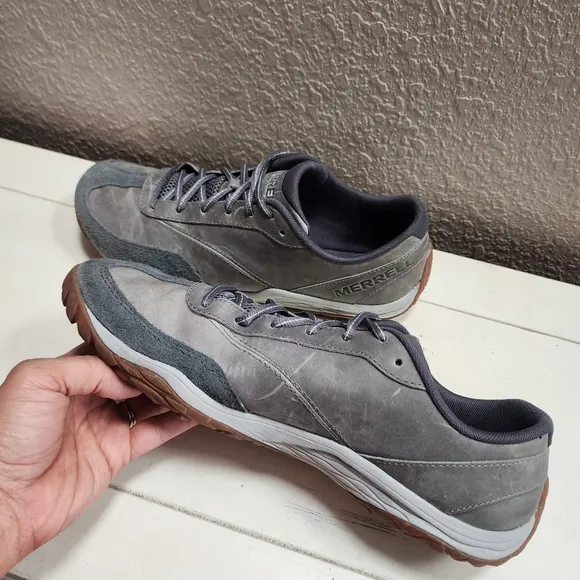 Merrell Trail Glove 5 Leather Sneaker Shoes, Rock Men's Size 11