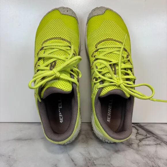 Merrell Trail Glove 7 Barefoot Running  Shoes Neon Yellow Women's Size 8 J068190