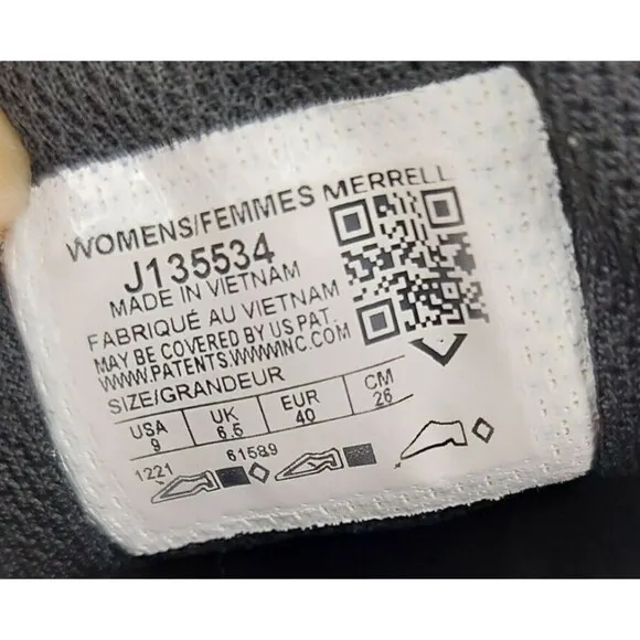 Merrell Women MQM 3 GORE-TEX Shoes SZ 9 Black Waterproof Offroad Hiking Climbing
