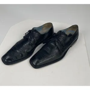 Mezlan Platinum‎  Black Leather Shoes Men's Size 12 M Lace Up
