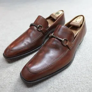Mezlan Shoes 11.5 Brown Horsebit Loafer Apron Toe Tours Made in Spain