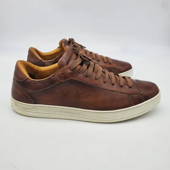 M.Gemi Shoes Men 11.5 EU 45 The Palestra Uomo Brown Leather Italian Sneakers