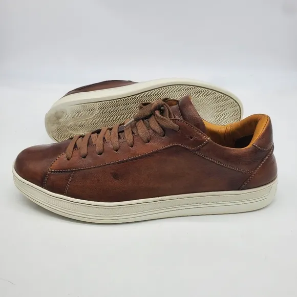 M.Gemi Shoes Men 11.5 EU 45 The Palestra Uomo Brown Leather Italian Sneakers