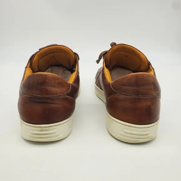M.Gemi Shoes Men 11.5 EU 45 The Palestra Uomo Brown Leather Italian Sneakers