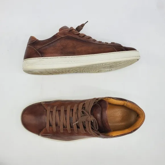 M.Gemi Shoes Men 11.5 EU 45 The Palestra Uomo Brown Leather Italian Sneakers