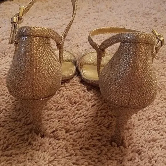 Michael Kors Heels Pumps Glitter Sandal SIMONE Shoes Women's Woman's Size 6.5