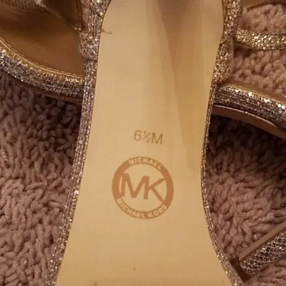 Michael Kors Heels Pumps Glitter Sandal SIMONE Shoes Women's Woman's Size 6.5
