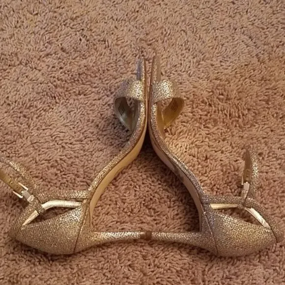Michael Kors Heels Pumps Glitter Sandal SIMONE Shoes Women's Woman's Size 6.5