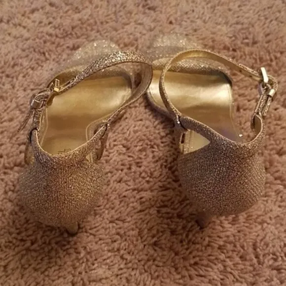 Michael Kors Heels Pumps Glitter Sandal SIMONE Shoes Women's Woman's Size 6.5