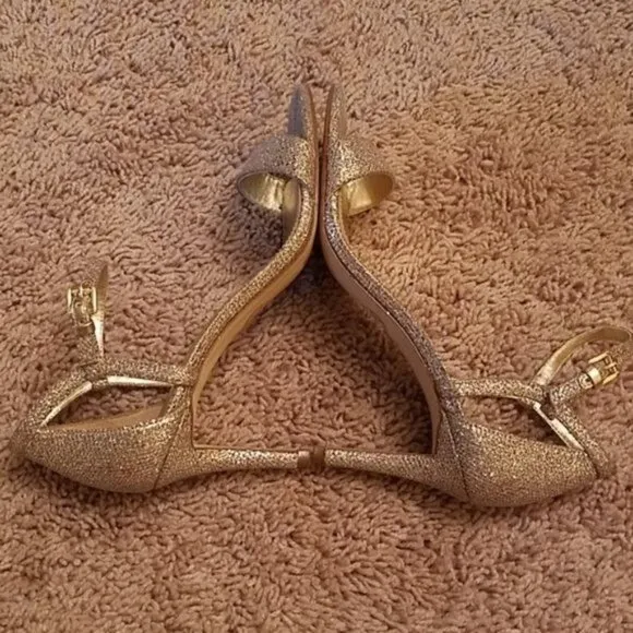 Michael Kors Heels Pumps Glitter Sandal SIMONE Shoes Women's Woman's Size 6.5