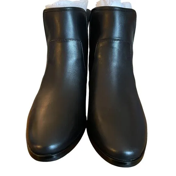 Michael Kors Salem Bootie Shoes Size 5 Black Brown Leather Buckle Straps