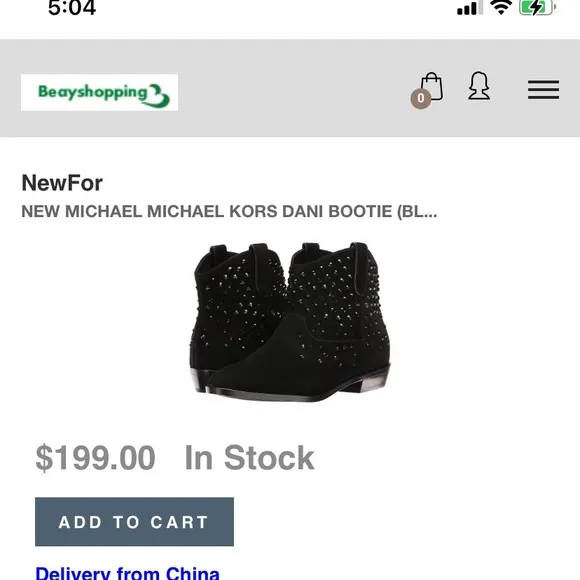 MICHAEL KORS Shoes size 7 BNWOT color black leather well made booties.