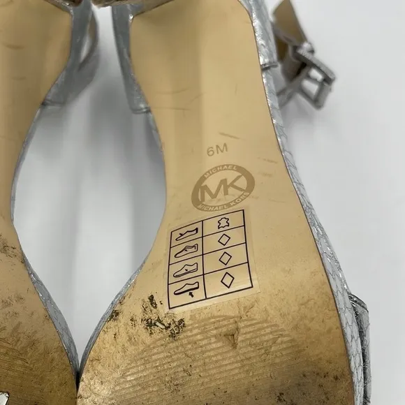Michael Kors Silver Open Toe Stiletto  Heels Shoes