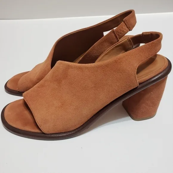 Miista London Suede Block Heel Open Toe Slingback