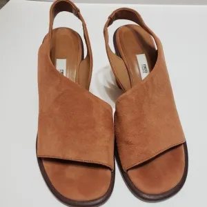 Miista London Suede Block Heel Open Toe Slingback