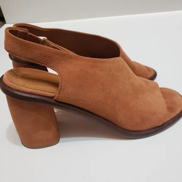 Miista London Suede Block Heel Open Toe Slingback