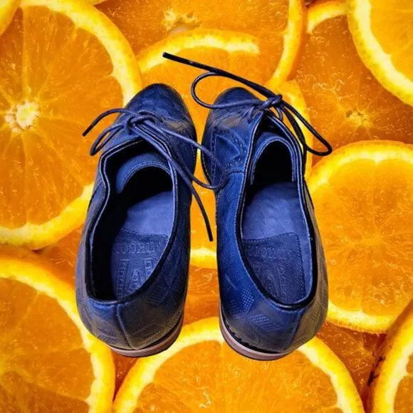 Mikcon Blue Patterned Wingtip Oxford Shoes Size‎ 10