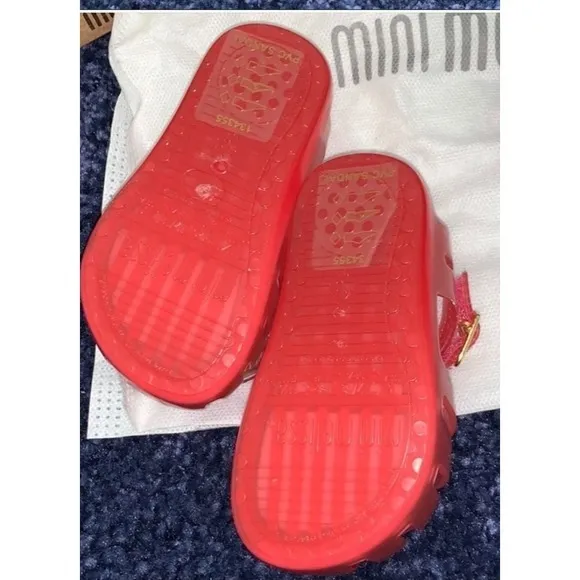 Mini Melissa Aranha XIV BB Sandals‎ Pink Gold Glitter Lips Toddler US 5