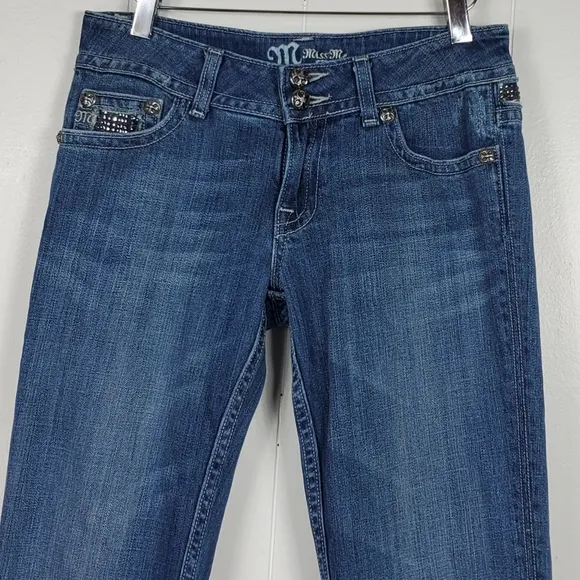 Miss Me rhinestone studded flare JP4221R jeans size 28