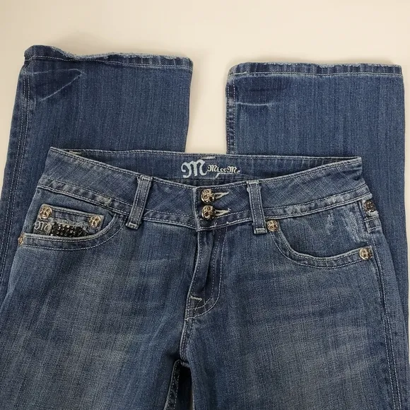 Miss Me rhinestone studded flare JP4221R jeans size 28