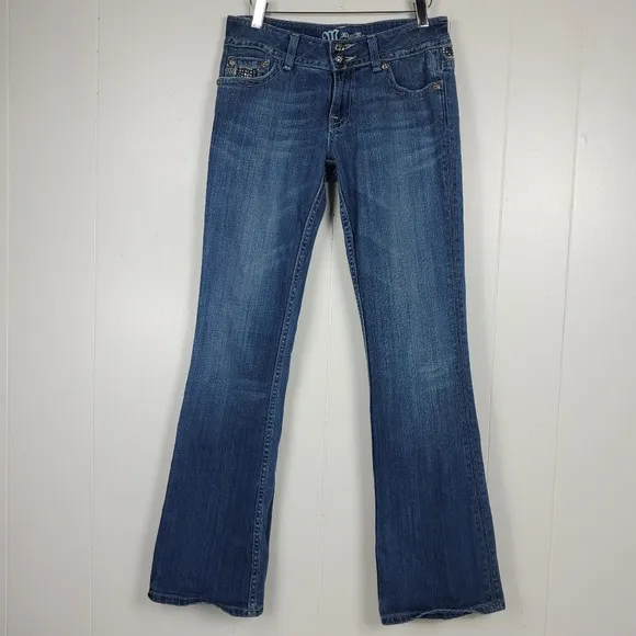 Miss Me rhinestone studded flare JP4221R jeans size 28