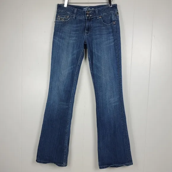 Miss Me rhinestone studded flare JP4221R jeans size 28