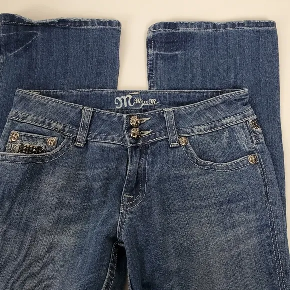 Miss Me rhinestone studded flare JP4221R jeans size 28