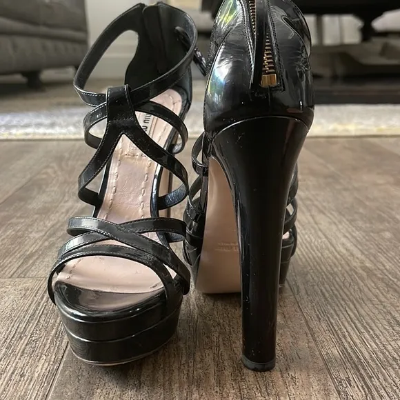 MIU MIU BLACK HIGH HEEL SHOES