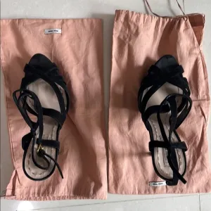 Miu Miu Black Strappy Women's Sandals