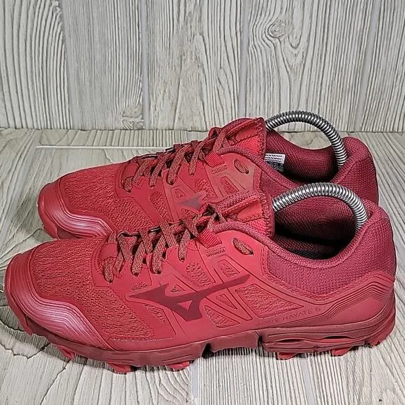 Mizuno Wave Trail Triple Red Running Shoes Mens Size 8.5