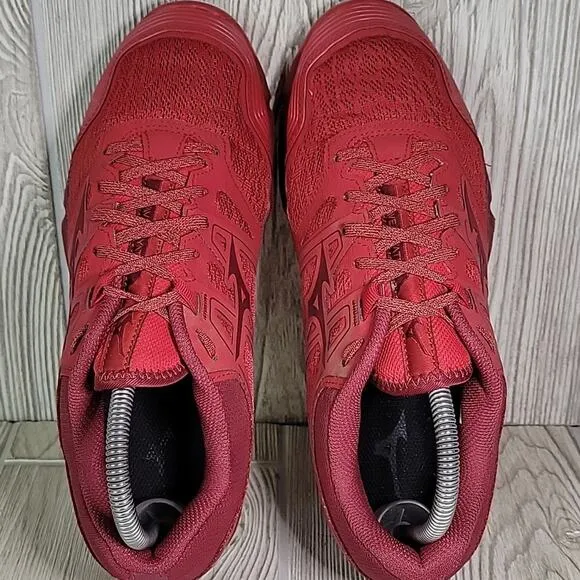 Mizuno Wave Trail Triple Red Running Shoes Mens Size 8.5