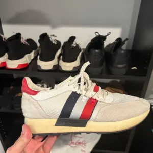 Moncler Multicolor Fabric and Suede Lace Up Sneakers Size 43