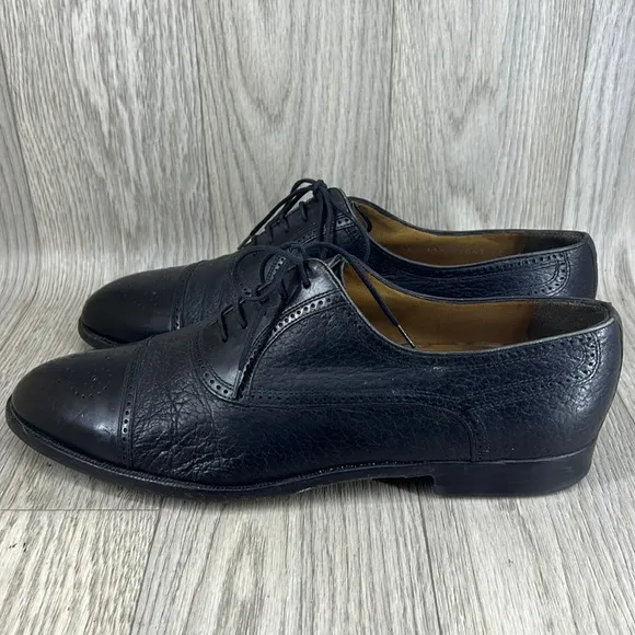 Moreschi Black Leather Oxford