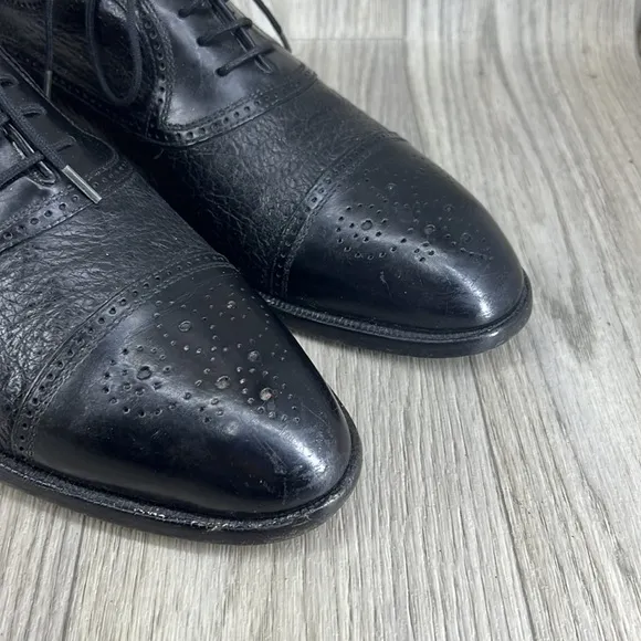 Moreschi Black Leather Oxford