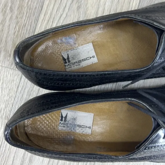 Moreschi Black Leather Oxford