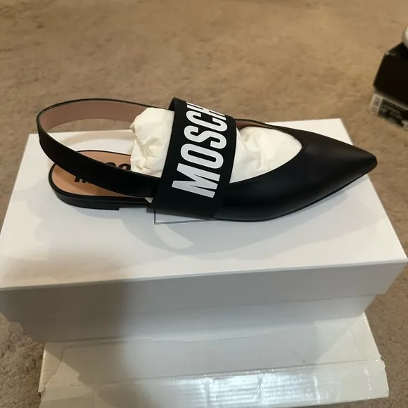 Moschino Women's Black Slingback Shoes