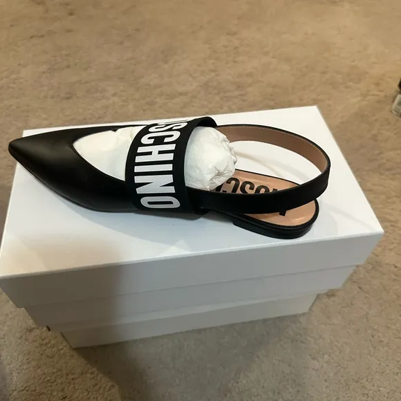 Moschino Women's Black Slingback Shoes
