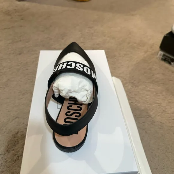 Moschino Women's Black Slingback Shoes