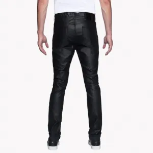 Naked And Famous Men Stacked Guy Wax Coated Black Stretch Jeans Size 31