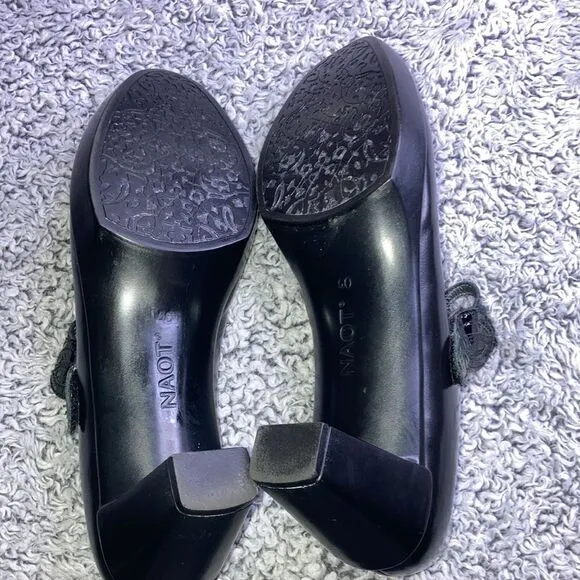 NAOT 9 Luma Black Leather Mary Jane shoes
