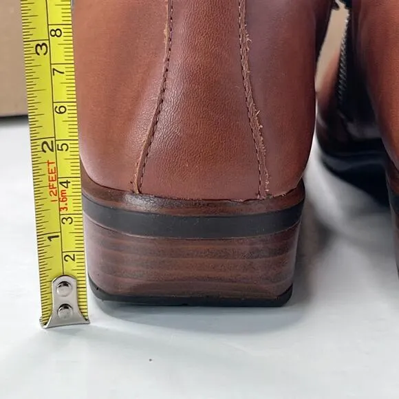 Naot Autan Brown Peanut Leather Double Side Zipper Shoes 17481 Women's EU 40/9