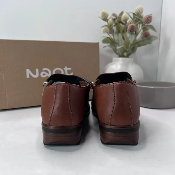 Naot Autan Brown Peanut Leather Double Side Zipper Shoes 17481 Women's EU 40/9