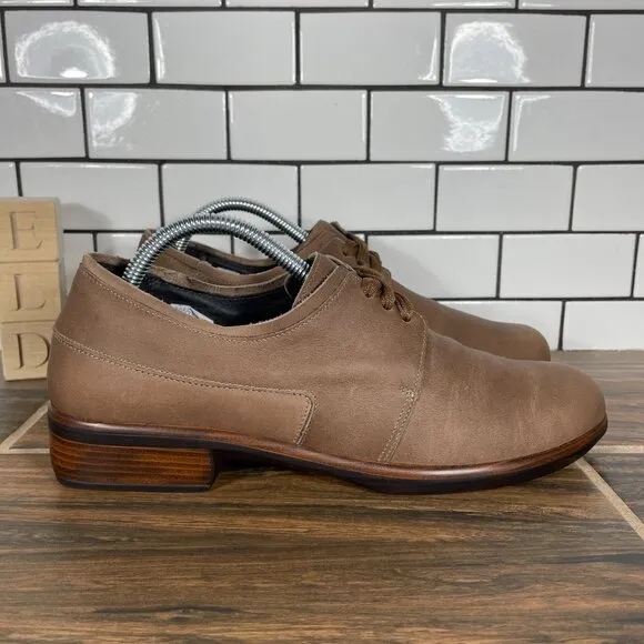 Naot Blizzard Womens Size EU 41 Shoes Bark Nubuck Flat Lace Comfort Oxfords