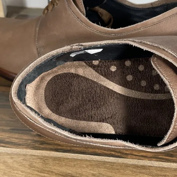 Naot Blizzard Womens Size EU 41 Shoes Bark Nubuck Flat Lace Comfort Oxfords