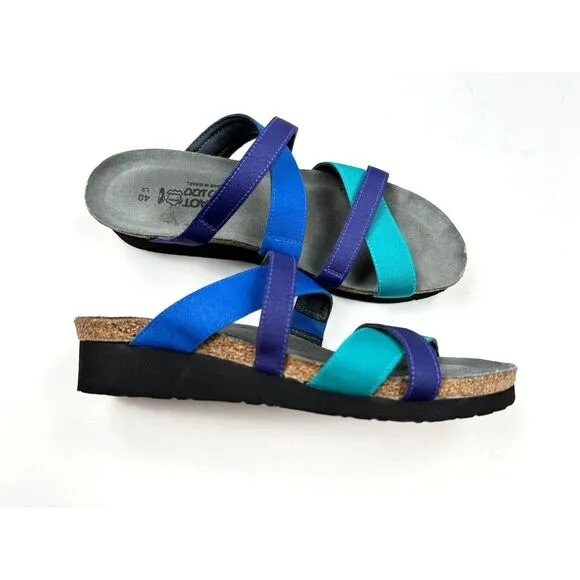 NAOT Roxanna Slide Sandals Women 40 US 9 EUC Cork‎ Lightweight Comfort Shoes