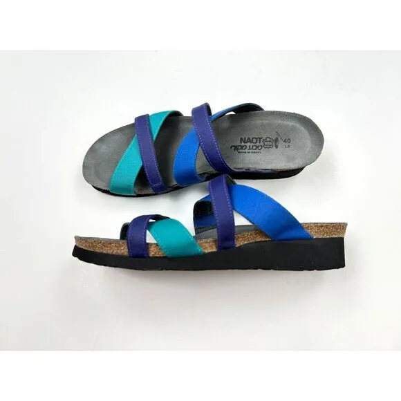 NAOT Roxanna Slide Sandals Women 40 US 9 EUC Cork‎ Lightweight Comfort Shoes